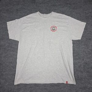 Spitfire Graphic T-Shirt Men's XL Gray Double Sided Flames